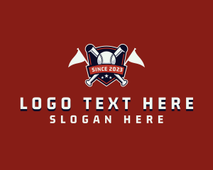 Flag - Sport Baseball League logo design