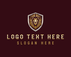 Financial - Elegant Lion Shield logo design