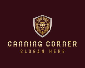 Elegant Lion Shield Logo