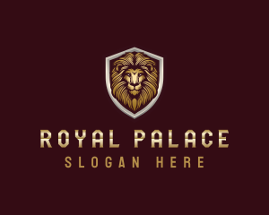 Elegant Lion Shield logo design