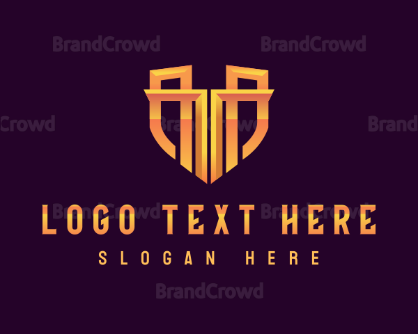 Geometric Shield Letter T Logo