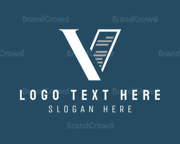 Business Document Letter V Logo