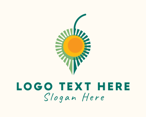 Herbal - Organic Leaf Sun logo design