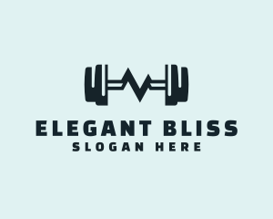 Gym - Barbell Fitness Pulse logo design