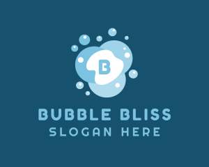 Cleaning Bubbles Sanitation logo design