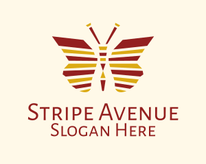 Stripes Butterfly Wings logo design