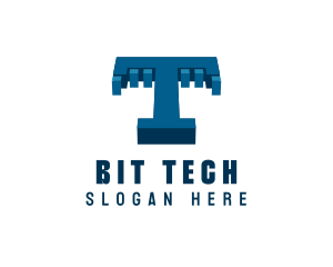 Bit - 3D Company Letter T logo design