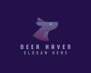 Deer - Fawn Deer Zoo logo design
