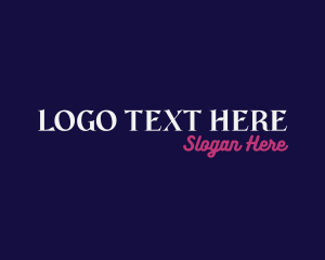Serif - Neon Elegant Wordmark logo design
