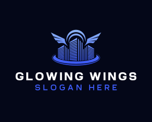 Wing Building Tower logo design