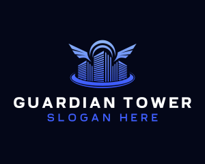 Wing Building Tower logo design