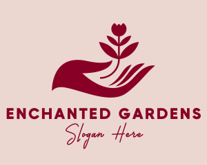 Rose Gardener Hand  logo design