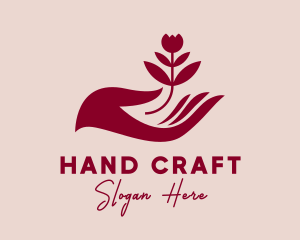 Hand - Rose Gardener Hand logo design