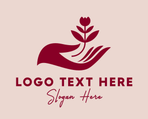 Skin Care - Rose Gardener Hand logo design