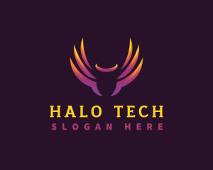 Halo - Wings Angel Halo logo design