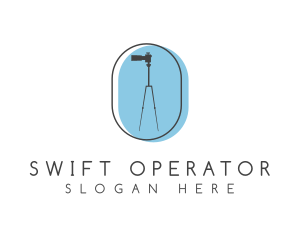 Minimalist Camera Tripod logo design