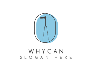 Digital Camera - Minimalist Camera Tripod logo design