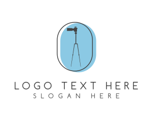 Photography Studio - Minimalist Camera Tripod logo design