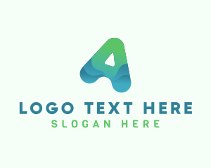 Lodging - Modern Ocean Waves logo design