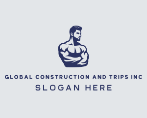 Muscle - Gym Fitness Trainer logo design