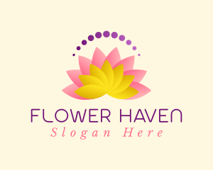 Pink Lotus Flower logo design