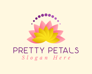 Pink Lotus Flower logo design