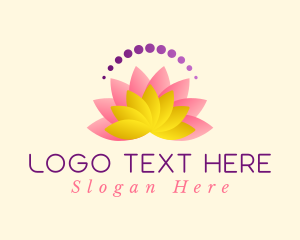 Beauty Salon - Pink Lotus Flower logo design