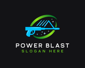 Power Wash Sanitation Disinfection logo design