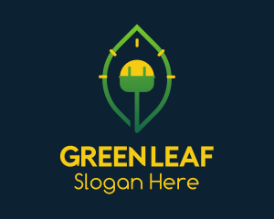 Leaf Eco Bulb logo design