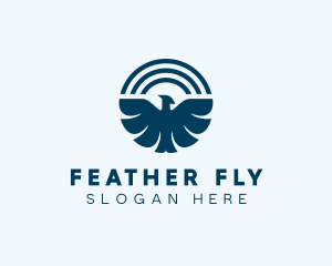 Blue Flying Falcon  logo design