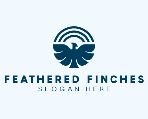 Blue Flying Falcon  logo design