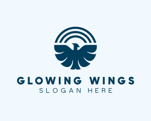 Blue Flying Falcon  logo design