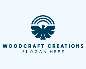 Blue Flying Falcon  logo design