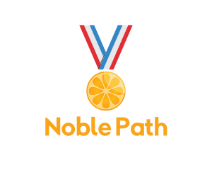 Orange Fruit Medal logo design