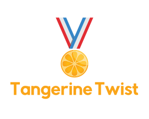 Tangerine - Orange Fruit Medal logo design