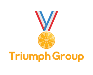 Achievement - Orange Fruit Medal logo design