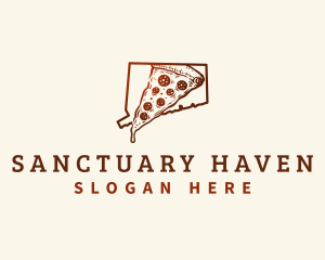 Connecticut New Haven Pizza logo design