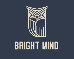 Study - Horned Owl Outline logo design