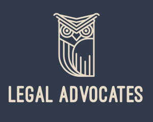 Artisanal - Horned Owl Outline logo design