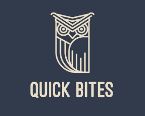 Horned Owl Outline logo design