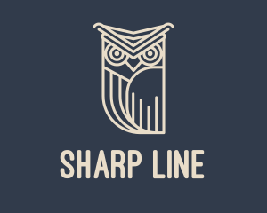 Outline - Horned Owl Outline logo design
