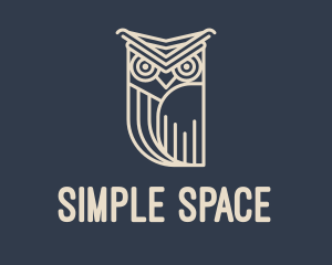 Minimalism - Horned Owl Outline logo design