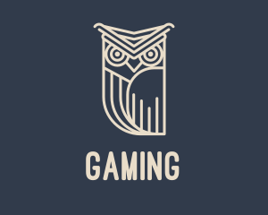 Lodging - Horned Owl Outline logo design