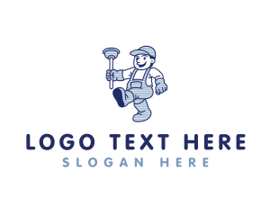 Maintenance - Plumber Plunger Handyman logo design