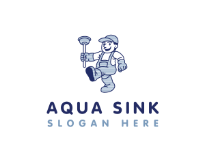 Sink - Plumber Plunger Handyman logo design