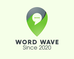 Message - Location Pin Messaging logo design