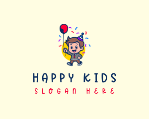 Boy Birthday Party logo design