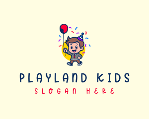 Boy Birthday Party logo design