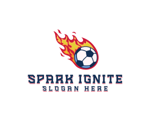 Soccer Fire Ball logo design