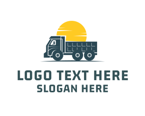 Dump Truck - Trucking Cargo Company logo design